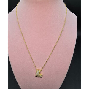 Kendra Scott Gold Ice Skate Pendant Necklace Iridescent Mother-of-Pearl MSRP=$75